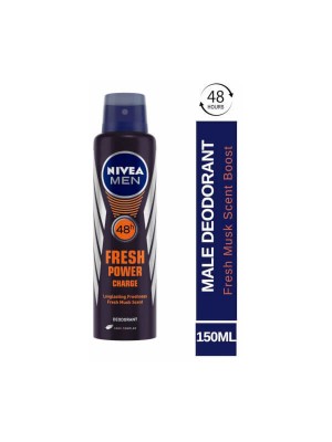 Nivea Men Fresh Power Charge Deodorant Spray - For Men (150 ml)