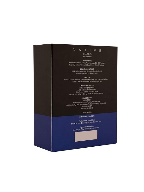 Maryaj Native Clouds - Unisex Eau De Perfumee 100ml