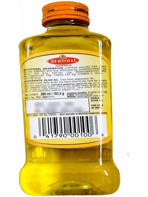 Bertolli Classico Olive Oil 200 ml