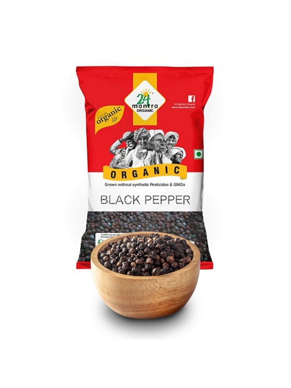 24 Mantra Black Pepper Whole 50 gm