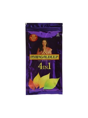 Mangaldeep Puja Agarbatti 4 in 1 Ziplock 120 Sticks