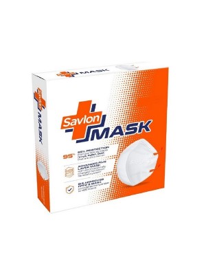 Savlon Mask - Singles Pack (BIS Certified FFP2 S Mask - Comparable to N95, Ear-loop model with Head-Band Converter Strip)