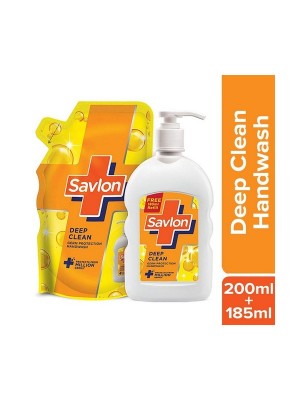 Savlon Deep Clean Hand Wash - 200 ml with free 185 ml