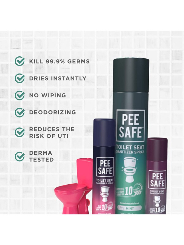 Dabur Sanifresh Pee Safe Toilet Seat Sanitizer Spray 75ml (Mint)