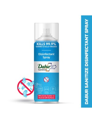 Dabur Sanitize Disinfectant Spray - Effectively usable on Hard & Soft Surfaces - 158 gm (215 ml)