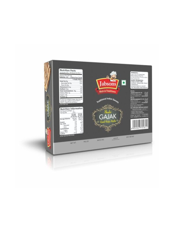 Jabsons Gajak Gud Kaju Roll 175 gm