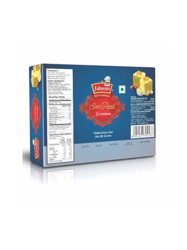 Jabsons Soan Papdi Traditional Pouch Pack 250 gm