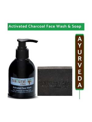 Natural Vibes Charcoal Face Wash Soap Combo