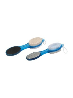 Filone 4 In 1 Foot File With Pedicure Brush - Blue - Pd01B