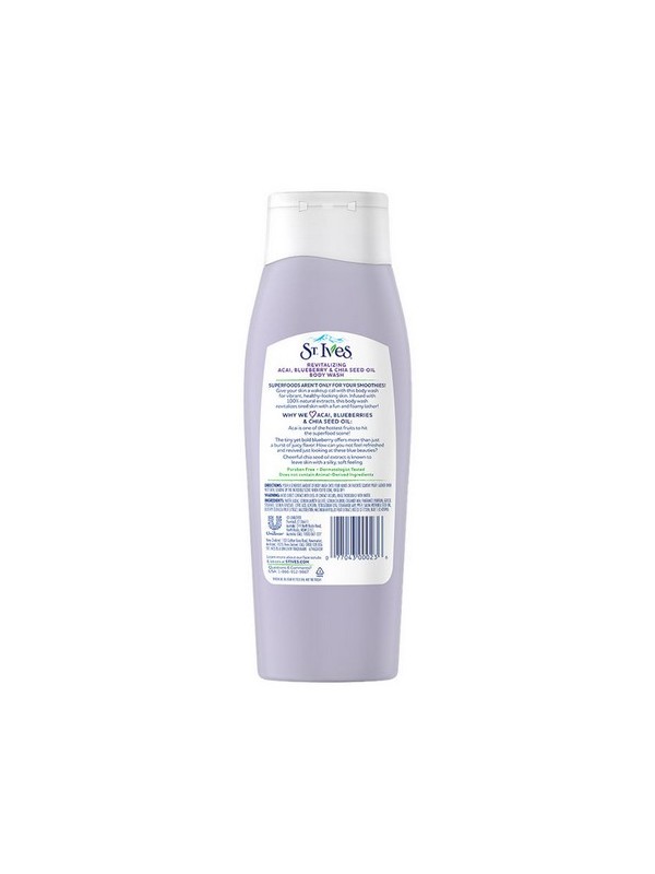 St Ives Revitalizing Acai, Blueberry And Chia Seeds Body Wash 400 ml