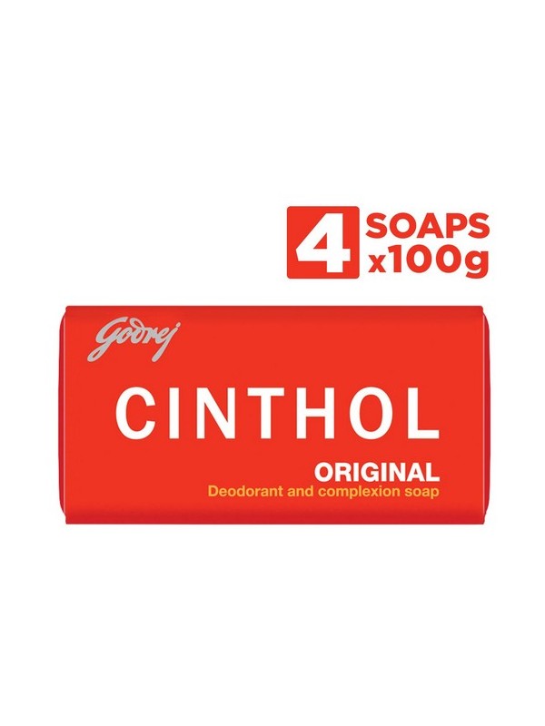 Cinthol Original Bath Soap 100g (Pack of 4)