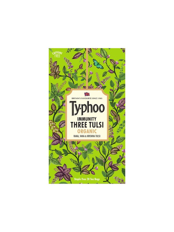 Typhoo Ty-phoo Immunity Three Tulsi Organic Tea Tulsi Instant Tulsi Green Tea Bags Box  (30 g)