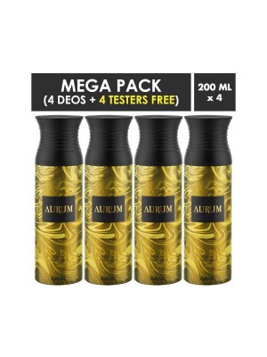 Ajmal Aurum Deodorant Spray for Women (200 ml, Pack Of 4)