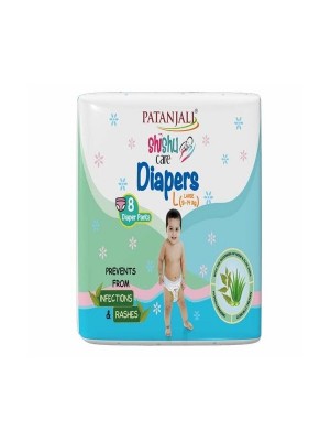 Patanjali Shishu Care Large Size Baby Diaper 8 Count