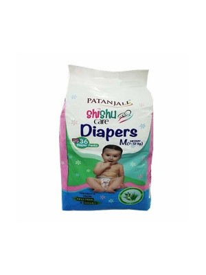 Patanjali Shishu Care Medium Size Baby Diaper 36 Count