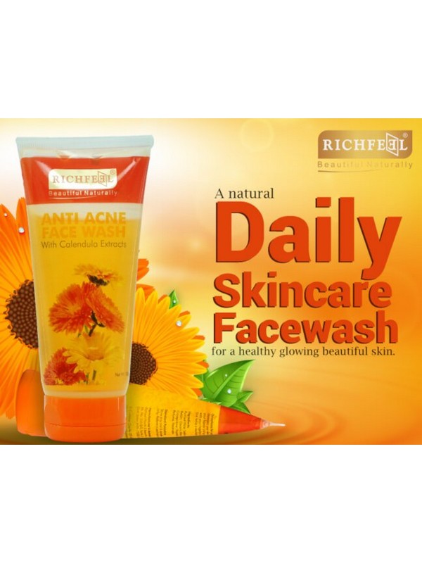 Richfeel Anti Acne Face Wash With Calendula Extracts 100 gm
