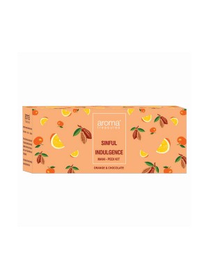 Aroma Treasures Sinful Indulgence Mani-Pedi Kit- 87 gm with Orange And Chocolate