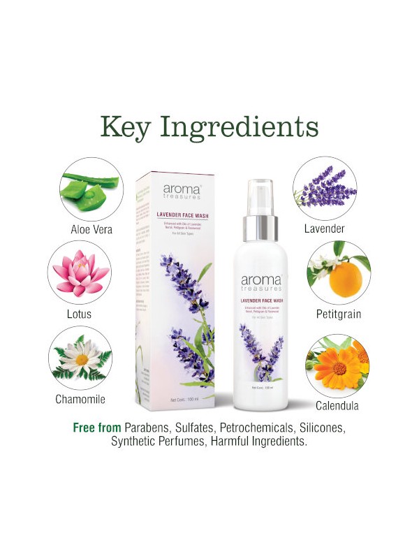 Aroma Treasures Lavender Face Wash for All Skin Type 100 ml