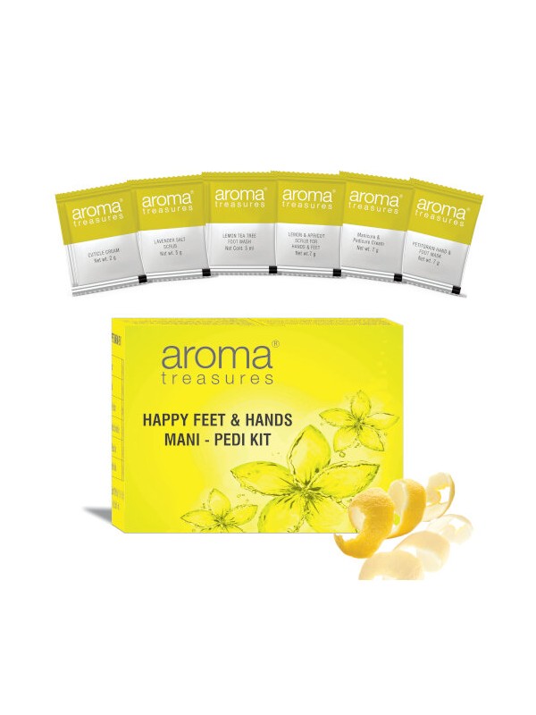 Aroma Treasures Happy Hands And Feet Mani Pedi Single Time Use Kit - 33 gm