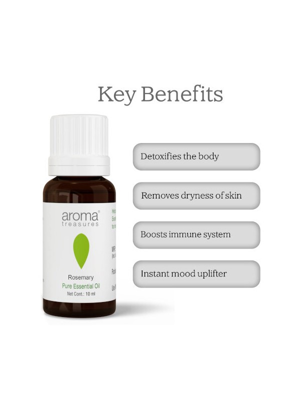 Aroma Treasures Rosemary Essential Oil 100% Pure & Natural 10 ml