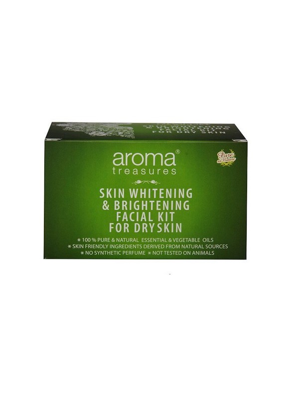Aroma Treasures Skin Whitening & Brightening Facial Kit for Dry Skin 225 gm
