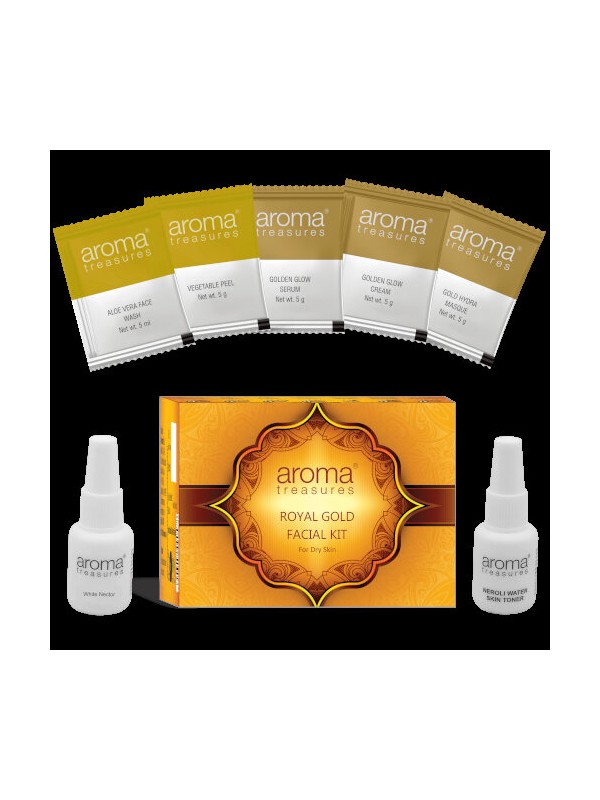 Aroma Treasures Royal Gold Facial Kit for Dry Skin 225 gm