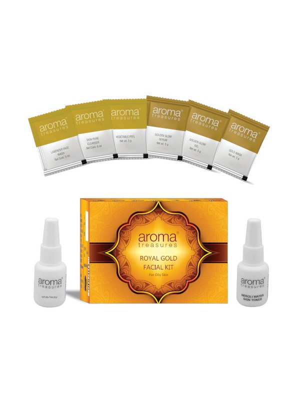 Aroma Treasures Royal Gold Facial Kit for Oily Skin 230 gm