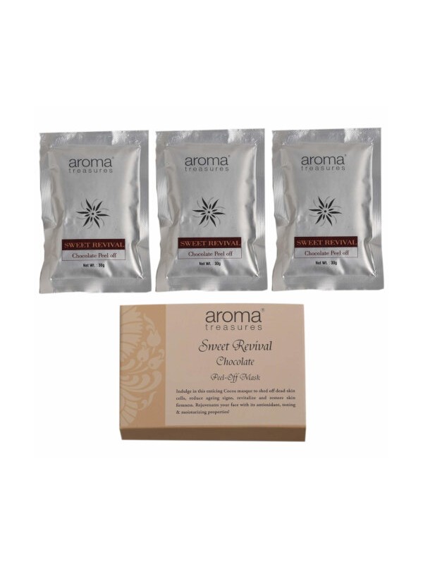 Aroma Treasures Sweet Revival Chocolate Peel Off Mask (Pack Of 3) 90 gm