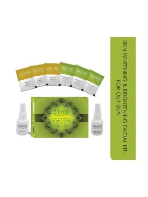 Aroma Treasures Skin Whitening And Brightening Facial Kit for Oily Skin - Single Time Use