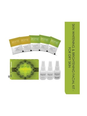 Aroma Treasures Skin Whitening And Brightening Facial Kit for Dry Skin - Single Time Use