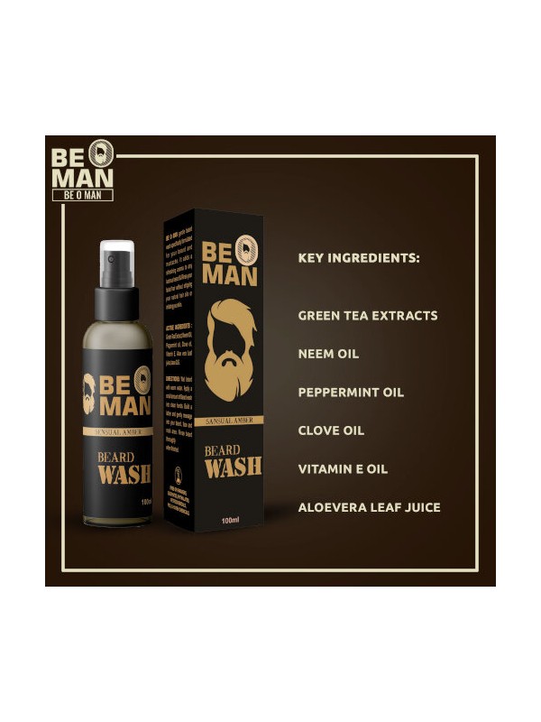 Be O Man Sensual Amber Beardwash 100ml
