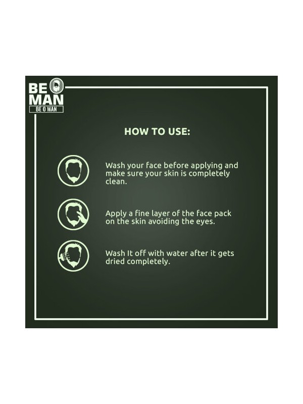 Be O Man Charcoal Face Pack 100 gm
