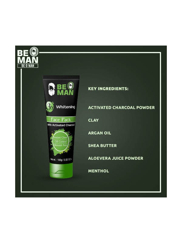 Be O Man Charcoal Face Pack 100 gm