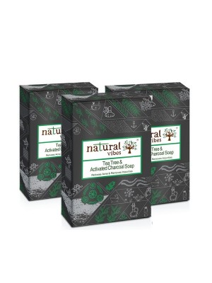 Natural Vibes Charcoal Soap - Pack of 3