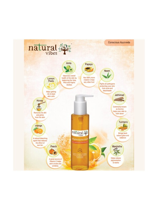 Natural Vibes Vita C Brightening Face Wash 120ml