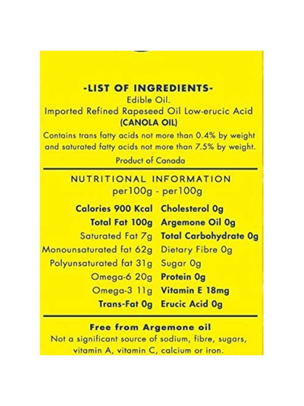 Jivo Canola Oil Refined Edible Oil  1L