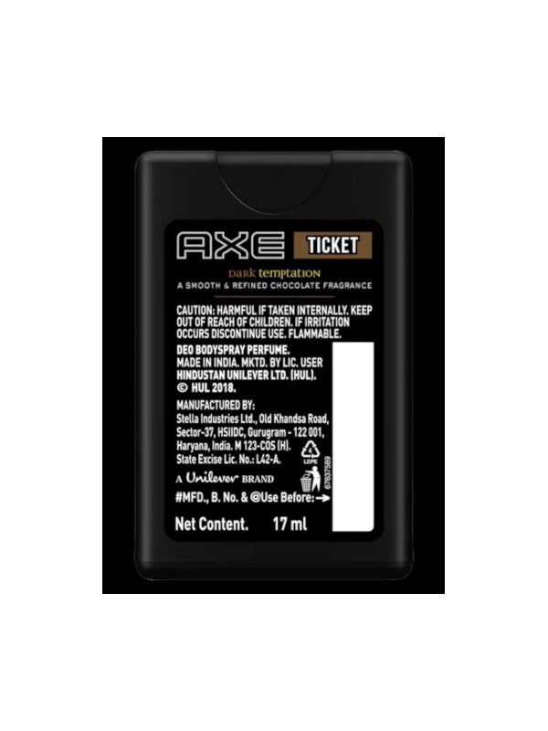 Axe Signature Ticket Dark Temptation Body Perfume 17 ml