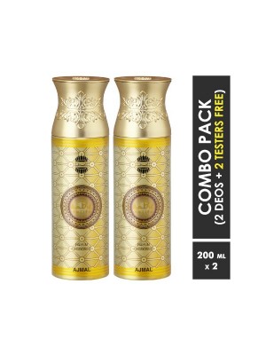 Ajmal Aatifa & Aatifa Deodorants Men & Women (200 ml, Pack Of 2)