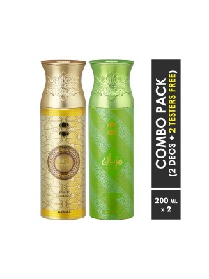 Ajmal Aatifa & Mizyaan Deodorants Men & Women (200 ml, Pack Of 2)