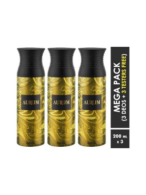 Ajmal Aurum Deodorant Spray for Women (200 ml, Pack Of 3)