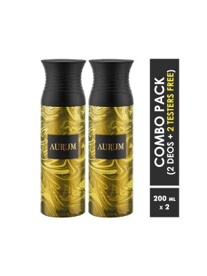 Ajmal Aurum & Aurum Deodorants for Women (200 ml, Pack Of 2)