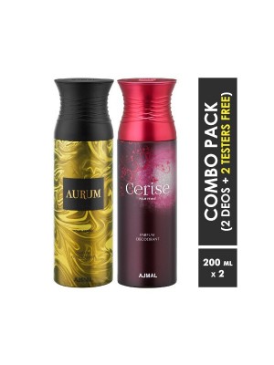 Ajmal Aurum & Cerise Deodorants for Women (200 ml, Pack Of 2)