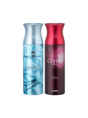 Ajmal Avid & Cerise Deodorants for Men & Women (200 ml, Pack Of 2)