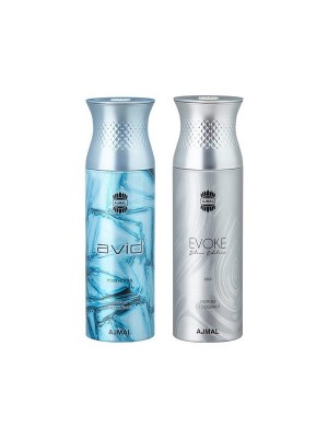 Ajmal Avid & Evoke silver him Deodorants for Men (200 ml, Pack Of 2)