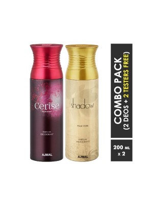 Ajmal Cerise & Shadow her Deodorants for Women (200 ml, Pack Of 2)