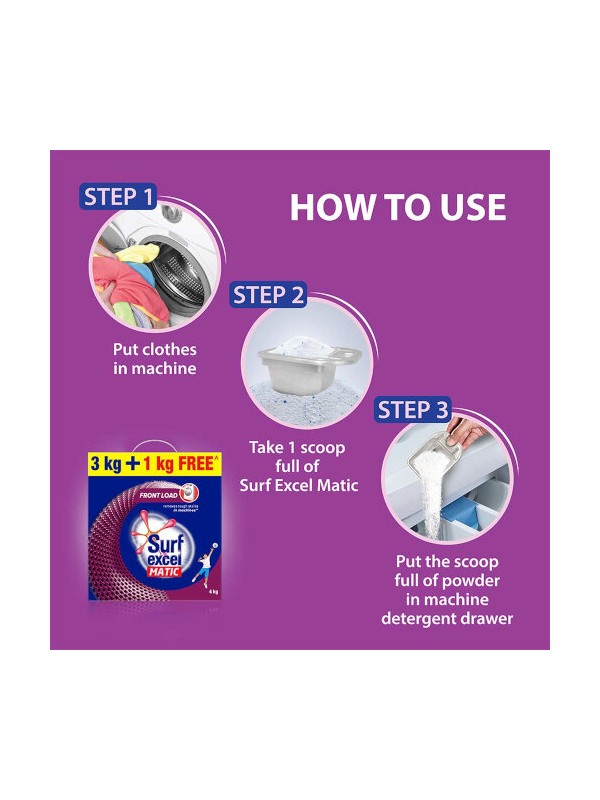 Surf Excel Matic Front Load Detergent Powder 4kg