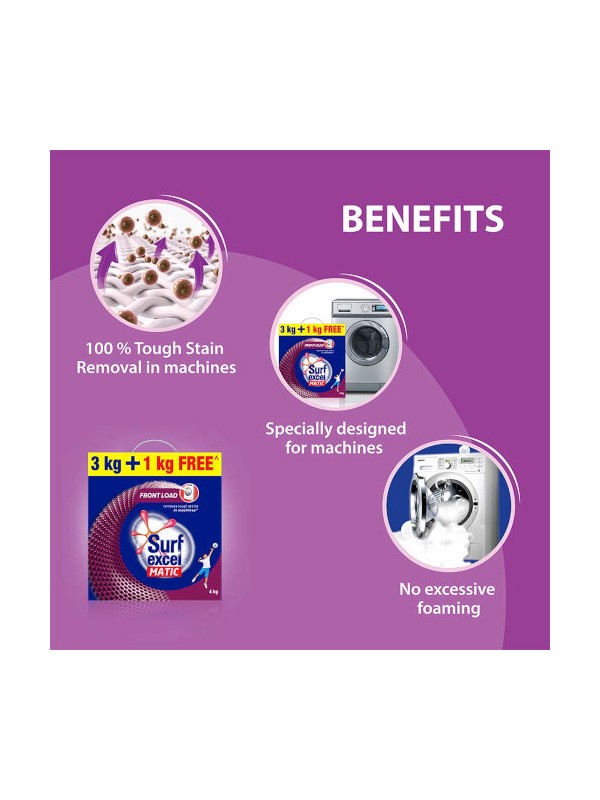 Surf Excel Matic Front Load Detergent Powder 4kg