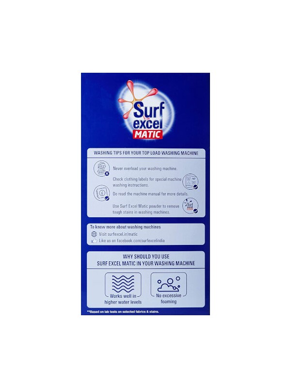 Surf Excel Matic Top Load Detergent Powder 6kg
