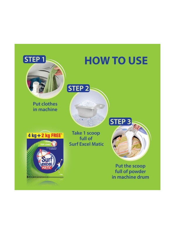 Surf Excel Matic Top Load Detergent Powder 6kg