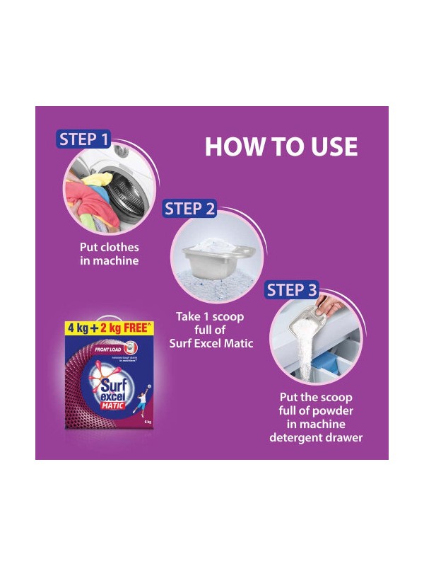 Surf Excel Matic Front Load Detergent Powder 6kg